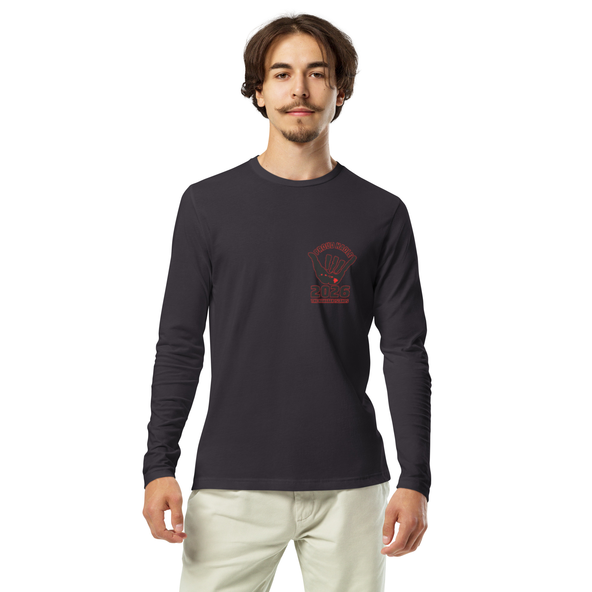 Long Sleeve Fitted Crew Proud Haole - Image 4