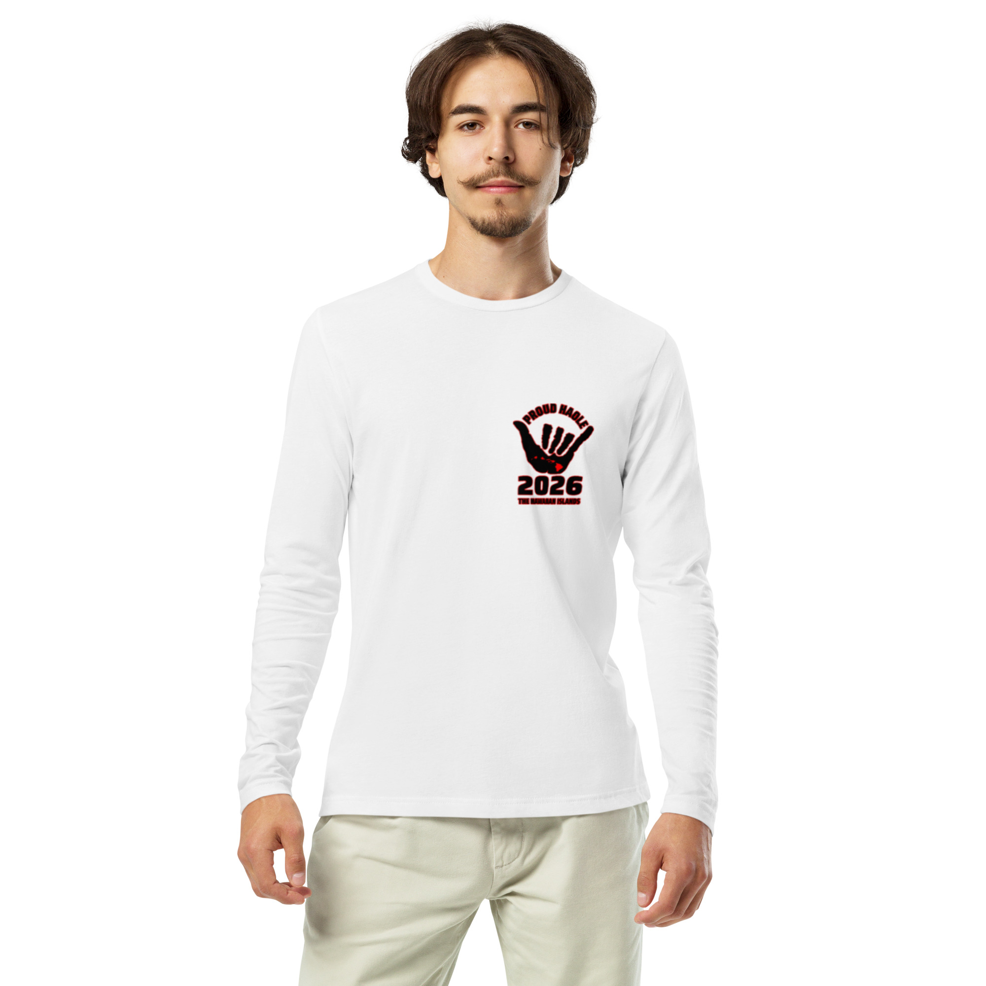 Long Sleeve Fitted Crew Proud Haole - Image 6